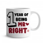 1 Year Wedding Anniversary Mr Right & Mrs Always Right Novelty 1 Year Wedding Anniversary Mr Right & Mrs Always Right Novelty