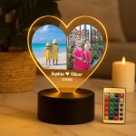 Personalised Heart LED Photo Light Custome Names Photo Lamp Gift