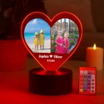 Personalised Heart LED Photo Light Custome Names Photo Lamp Gift