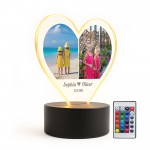 Personalised Heart LED Photo Light Custome Names Photo Lamp Gift