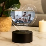 Cute Couple Gift Personalised LED Light With Photos
