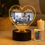 Cute Couple Gift Personalised LED Light With Photos