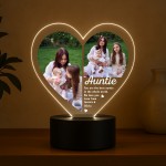 Cute Auntie Gift Personalised LED Light With Photos