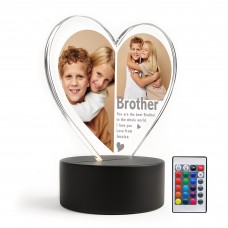 Cute Brother Gifts Personalised LED Light With Photos Brother