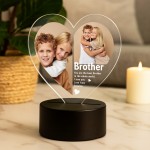 Cute Brother Gifts Personalised LED Light With Photos Brother