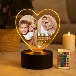 Cute Brother Gifts Personalised LED Light With Photos Brother