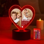 Cute Brother Gifts Personalised LED Light With Photos Brother