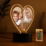 Cute Brother Gifts Personalised LED Light With Photos Brother