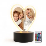 Cute Brother Gifts Personalised LED Light With Photos Brother
