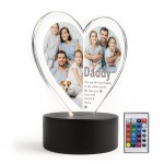 Cute Daddy Gifts Personalised LED Light With Photos Daddy Presen