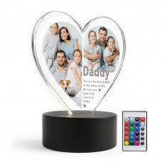 Cute Daddy Gifts Personalised LED Light With Photos Daddy Presen