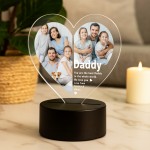 Cute Daddy Gifts Personalised LED Light With Photos Daddy Presen