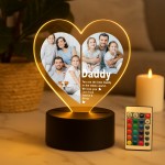 Cute Daddy Gifts Personalised LED Light With Photos Daddy Presen
