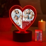 Cute Daddy Gifts Personalised LED Light With Photos Daddy Presen