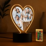 Cute Daddy Gifts Personalised LED Light With Photos Daddy Presen