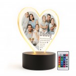 Cute Daddy Gifts Personalised LED Light With Photos Daddy Presen