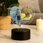 Special Grandad Gifts Personalised LED Light With Photos
