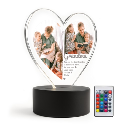 Cute Grandma Gifts Personalised LED Light With Photos