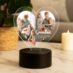 Cute Grandma Gifts Personalised LED Light With Photos