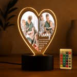 Cute Nanny Gifts Personalised LED Light With Photo Nanny Present