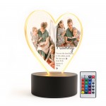 Cute Nanny Gifts Personalised LED Light With Photo Nanny Present