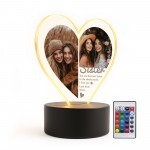 Cute Sister Gifts Personalised LED Light With Photos Birthday