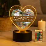 Auntie Gifts Personalised LED Light With Photos Auntie Presents