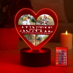 Auntie Gifts Personalised LED Light With Photos Auntie Presents