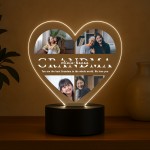Grandma Gifts Personalised LED Light With Photos Grandma Present