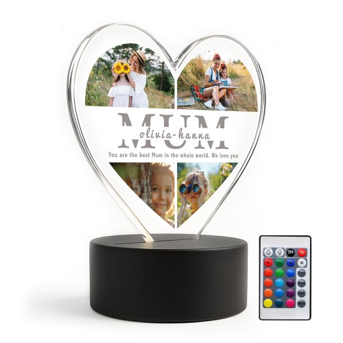 Mum Personalised LED Colour Changing Plaque Novelty Gift