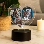 Special Wife Gifts Personalised LED Light With Photos