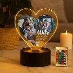 Special Wife Gifts Personalised LED Light With Photos