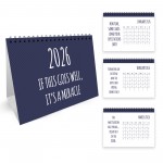 Funny 2026 Desktop Calendar With Sarcastic Quotes Novelty
