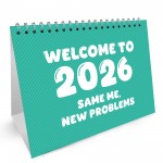 Sarcastic 2026 Desk Calendar Flipbook Spiral Bound Novelty 