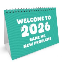 Sarcastic 2026 Desk Calendar Flipbook Spiral Bound Novelty 