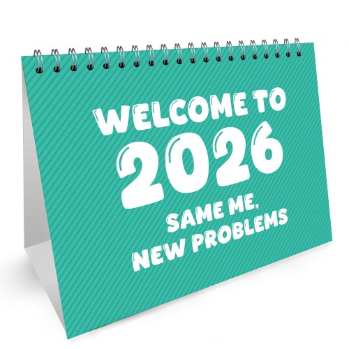 Sarcastic 2026 Desk Calendar Flipbook Spiral Bound Novelty 