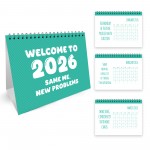 Sarcastic 2026 Desk Calendar Flipbook Spiral Bound Novelty 