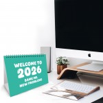 Sarcastic 2026 Desk Calendar Flipbook Spiral Bound Novelty 