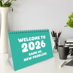 Sarcastic 2026 Desk Calendar Flipbook Spiral Bound Novelty 
