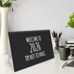 2026 Novelty Desk Calendar Freestanding Flipbook Calendar