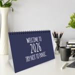 2026 Work Desk Calendar Novelty Sarcastic Desk Planner Flipbook