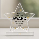 Personalised Funny Award For Colleague Acrylic Star Award