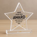 Personalised Funny Award For Colleague Acrylic Star Award