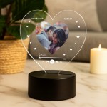 Personalised LED Song Photo Plaque Gift For Couples Valentines Personalised LED Song Photo Plaque Gift For Couples Valentines
