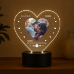 Personalised LED Song Photo Plaque Gift For Couples Valentines Personalised LED Song Photo Plaque Gift For Couples Valentines