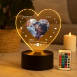 Personalised LED Song Photo Plaque Gift For Couples Valentines Personalised LED Song Photo Plaque Gift For Couples Valentines