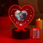 Personalised LED Song Photo Plaque Gift For Couples Valentines Personalised LED Song Photo Plaque Gift For Couples Valentines