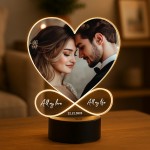 Personalised Photo Plaque With LED Romantic Gift For Couple Personalised Photo Plaque With LED Romantic Gift For Couple