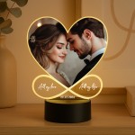 Personalised Photo Plaque With LED Romantic Gift For Couple Personalised Photo Plaque With LED Romantic Gift For Couple