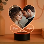 Personalised Photo Plaque With LED Romantic Gift For Couple Personalised Photo Plaque With LED Romantic Gift For Couple